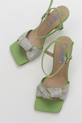 GLITTER Green Sandals