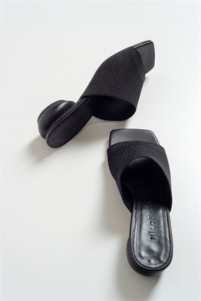 MOJA Black Knitwear Slipper