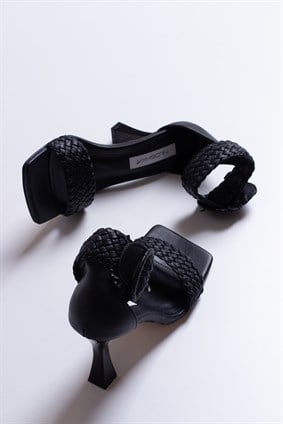 PENELOPE Black Hand Made Sandals